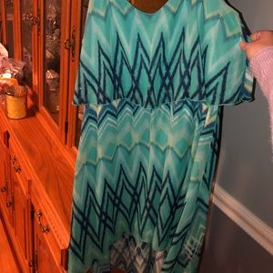 lily rose printed high-low dress